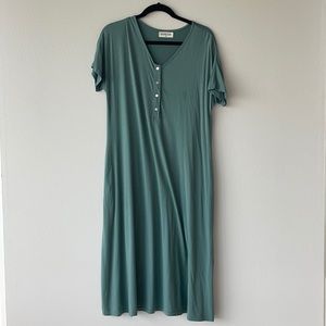 Nesting Olive Modern House Dress Nursing Gown